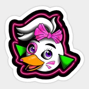 Neon Galaxy Glamrock Chica Sticker